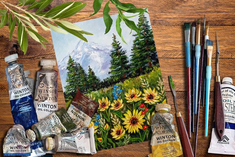 Original Impressionism Landscape Painting by Irene Art Gallery