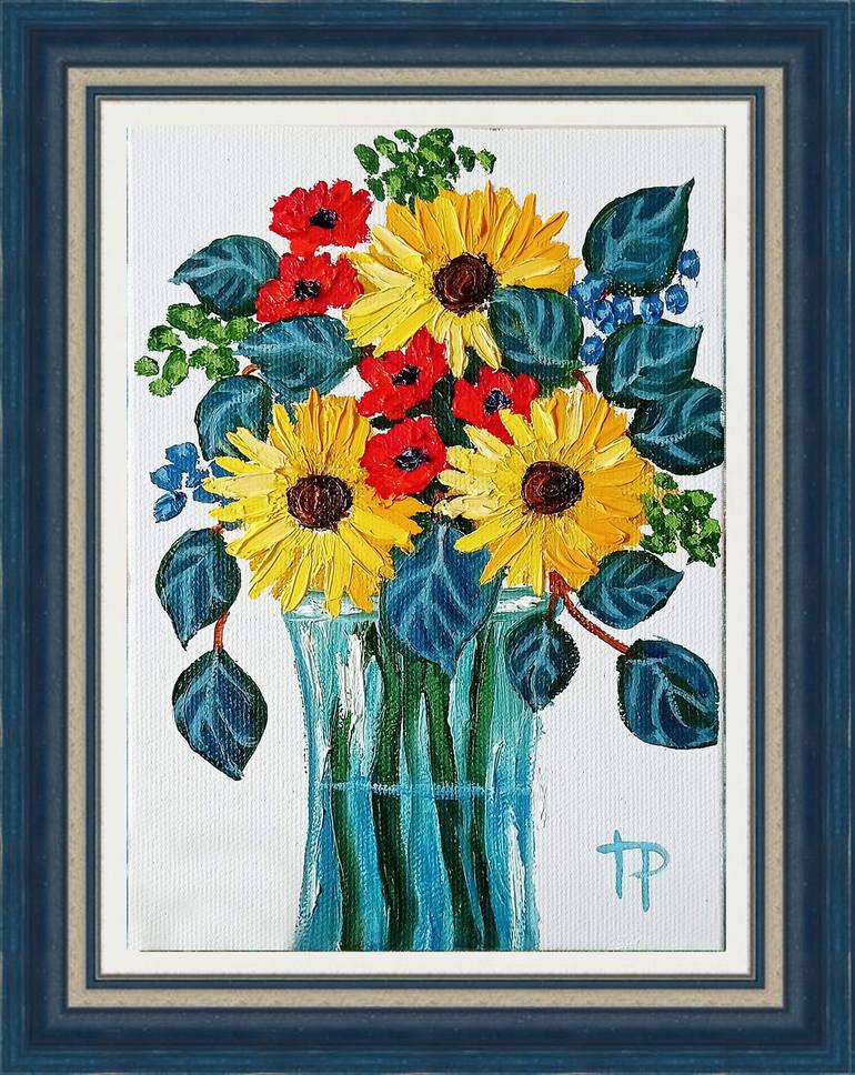Original Floral Painting by Irene ArtGallery