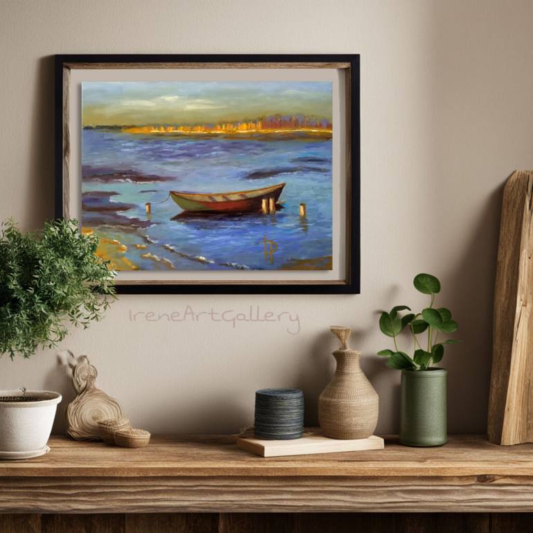 Original Impressionism Seascape Painting by Irene Art Gallery
