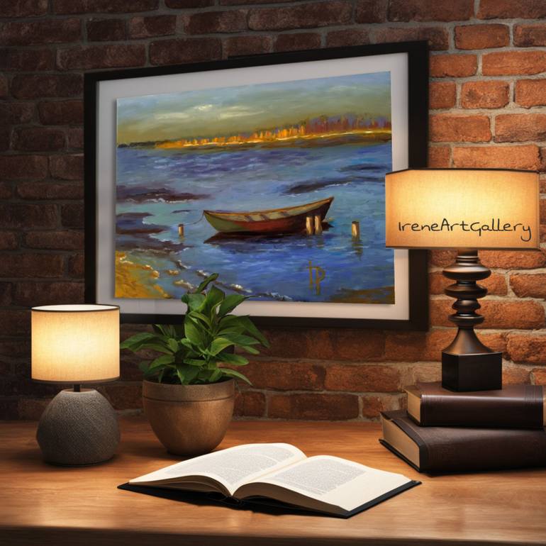 Original Impressionism Seascape Painting by Irene Art Gallery