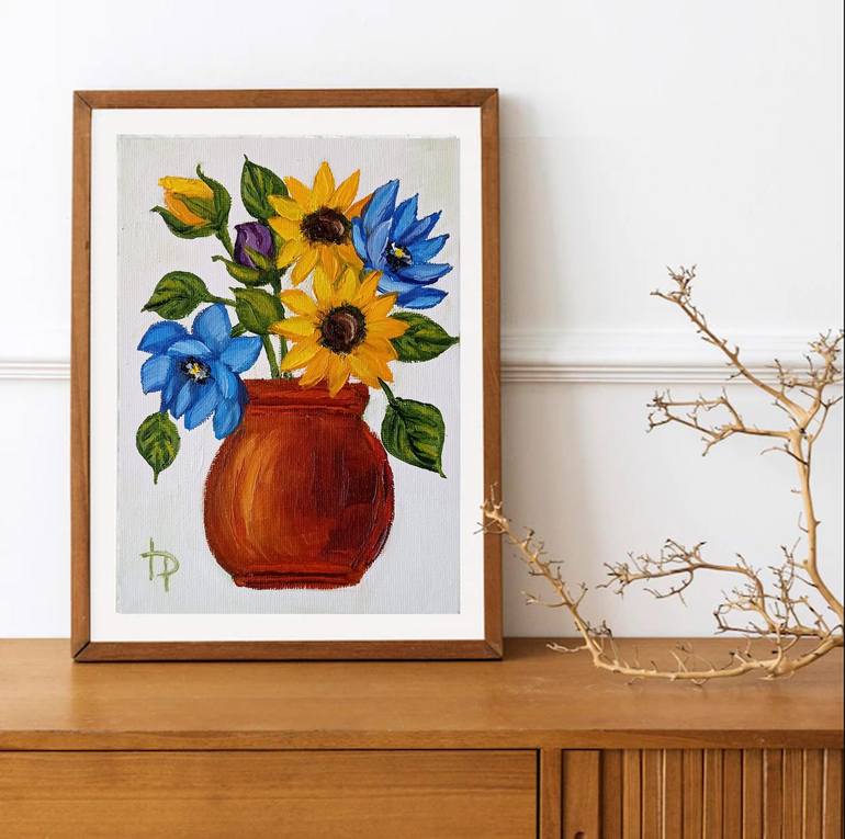 Original Floral Painting by Irene ArtGallery