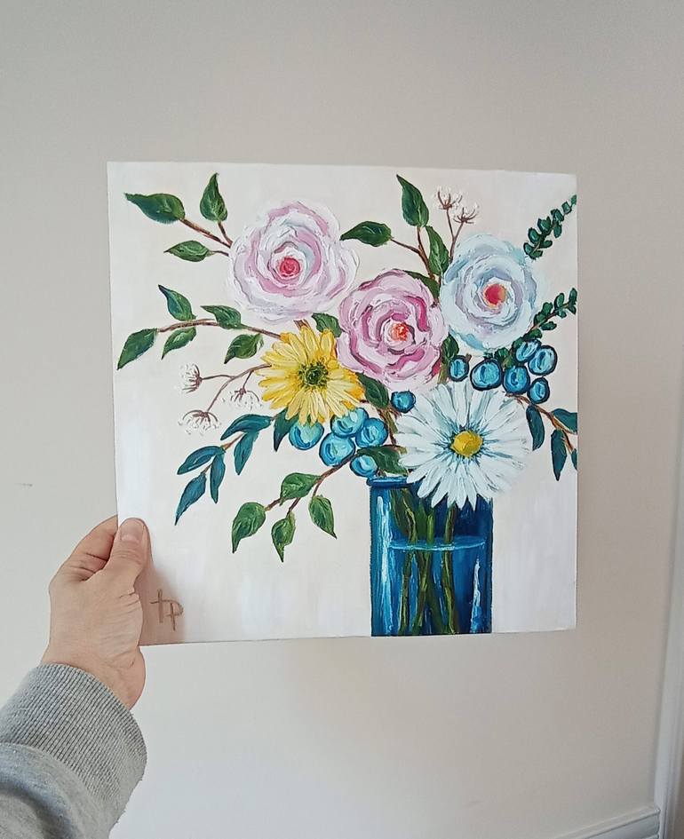 Original Floral Painting by Irene ArtGallery