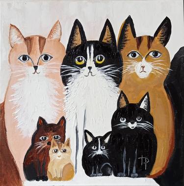 Original Cats Paintings by Irene ArtGallery