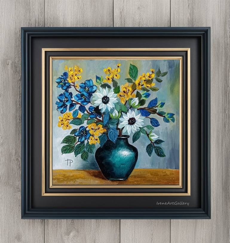 Original Art Nouveau Floral Painting by Irene Artgallery