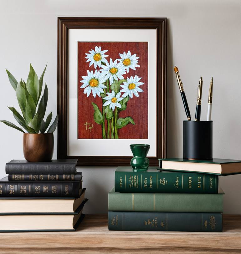 Original Art Nouveau Floral Painting by Irene Art Gallery