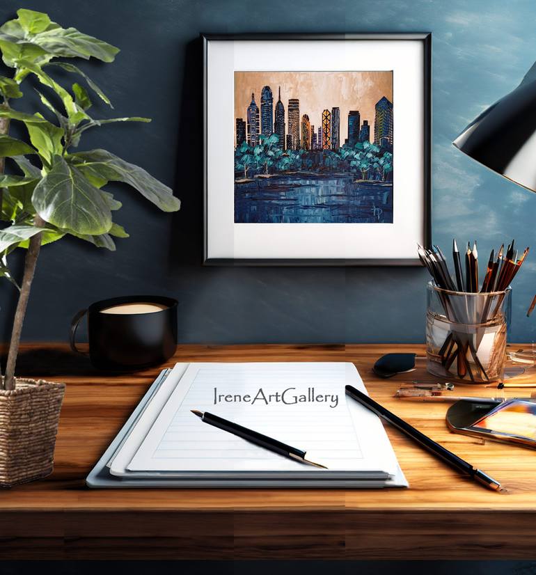 Original Expressionism Cities Painting by Irene Art Gallery