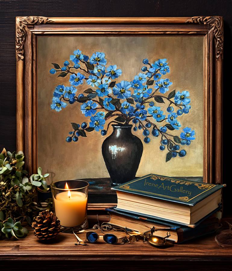 Original Expressionism Floral Painting by Irene Art Gallery