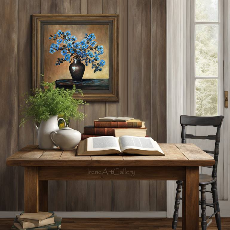 Original Expressionism Floral Painting by Irene Art Gallery