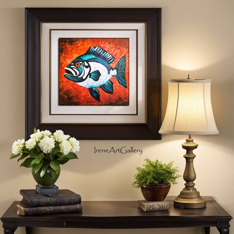 Original Expressionism Animal Painting by Irene Art Gallery