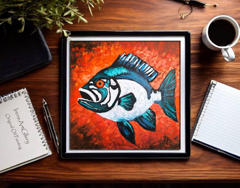 Original Expressionism Animal Painting by Irene Art Gallery