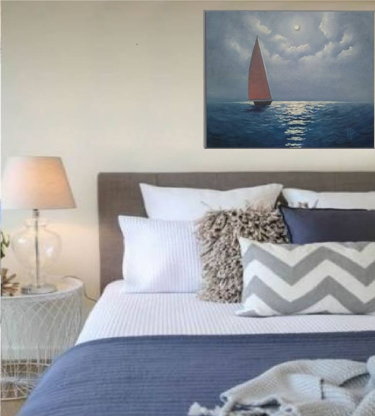 Original Expressionism Seascape Painting by Irene Art Gallery