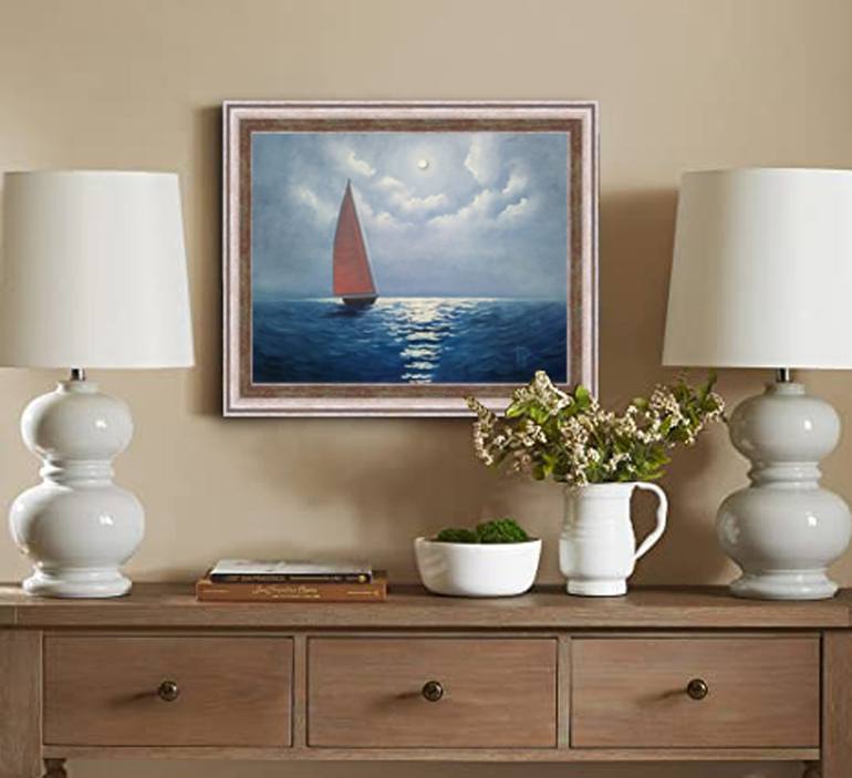 Original Expressionism Seascape Painting by Irene ArtGallery