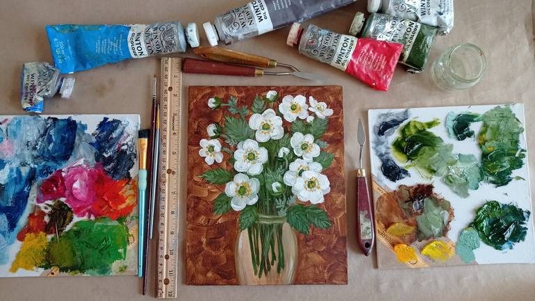 Original Contemporary Floral Painting by Irene ArtGallery