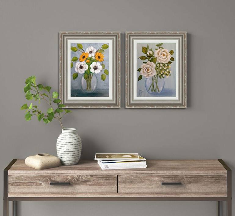 Original Expressionism Floral Painting by Irene ArtGallery