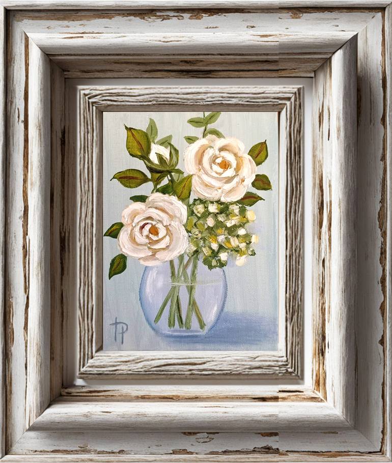 Original Art Nouveau Floral Painting by Irene Art Gallery