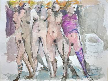 Original Figurative Nude Paintings by Asfer - Abel Santos Fernandez