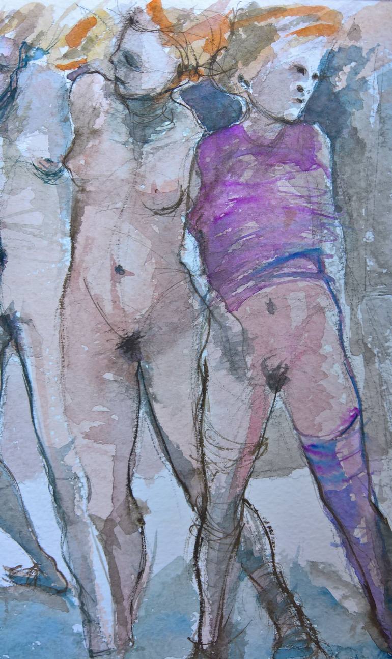 Original Figurative Nude Painting by Asfer - Abel Santos Fernandez