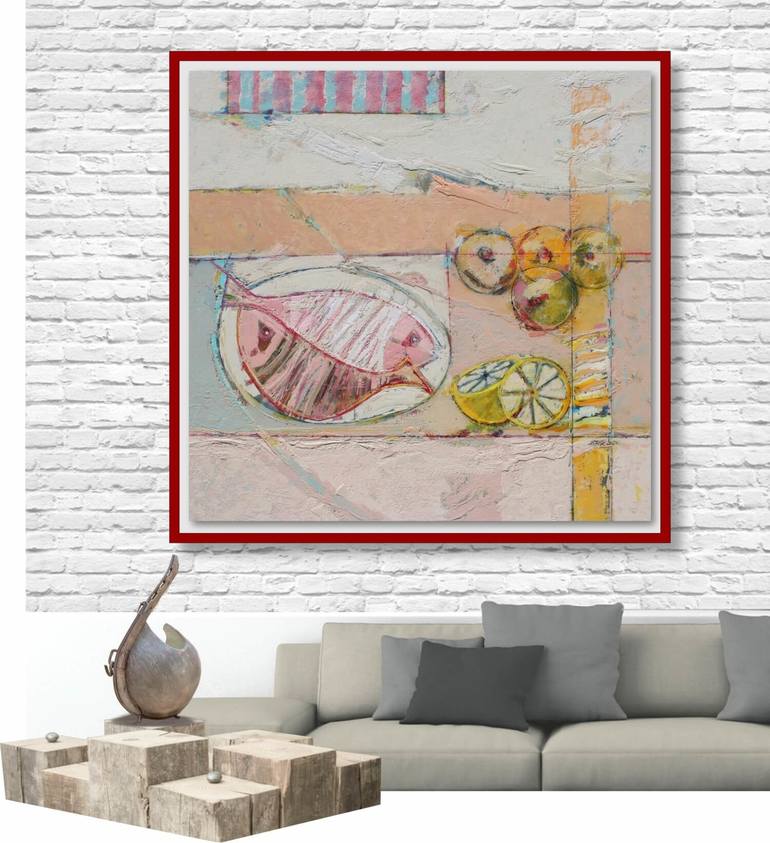 Original Abstract Expressionism Still Life Painting by Asfer - Abel Santos Fernandez
