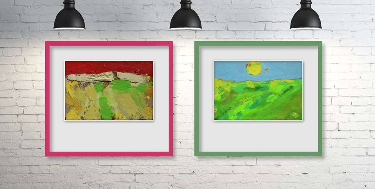 Original Abstract Landscape Painting by Asfer - Abel Santos Fernandez