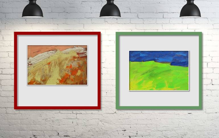 Original Abstract Expressionism Landscape Painting by Asfer - Abel Santos Fernandez