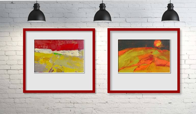 Original Abstract Expressionism Landscape Painting by Asfer - Abel Santos Fernandez