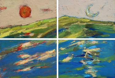 Original Abstract Expressionism Landscape Paintings by Asfer - Abel Santos Fernandez