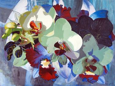 Original Floral Paintings by Sid Borghei