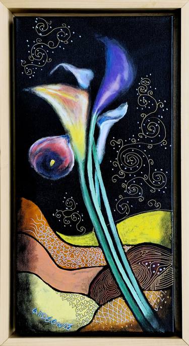 Print of Modern Floral Paintings by Gideon Cohn