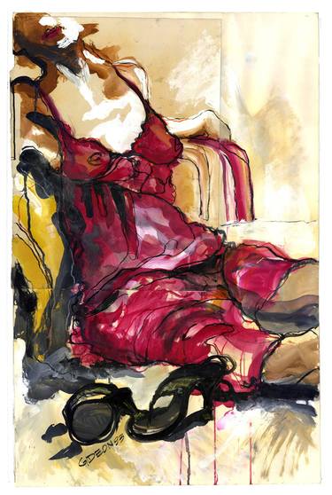 Female with Red Nightgown and Shoes thumb