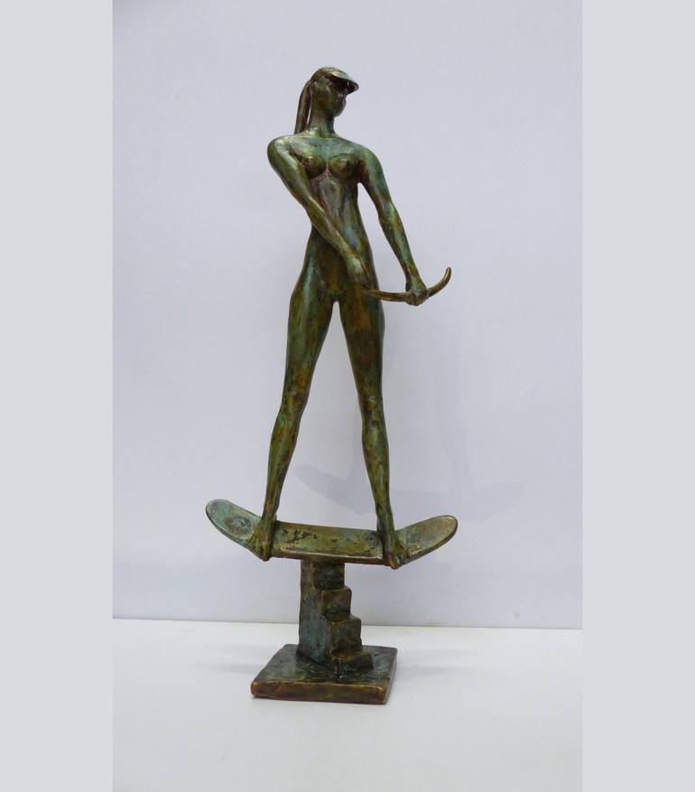 Original Art Deco Women Sculpture by Aleksey Wroblewski