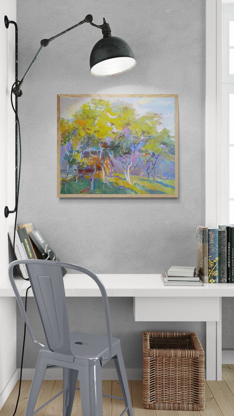 Original Contemporary Garden Painting by Olena Mishyna