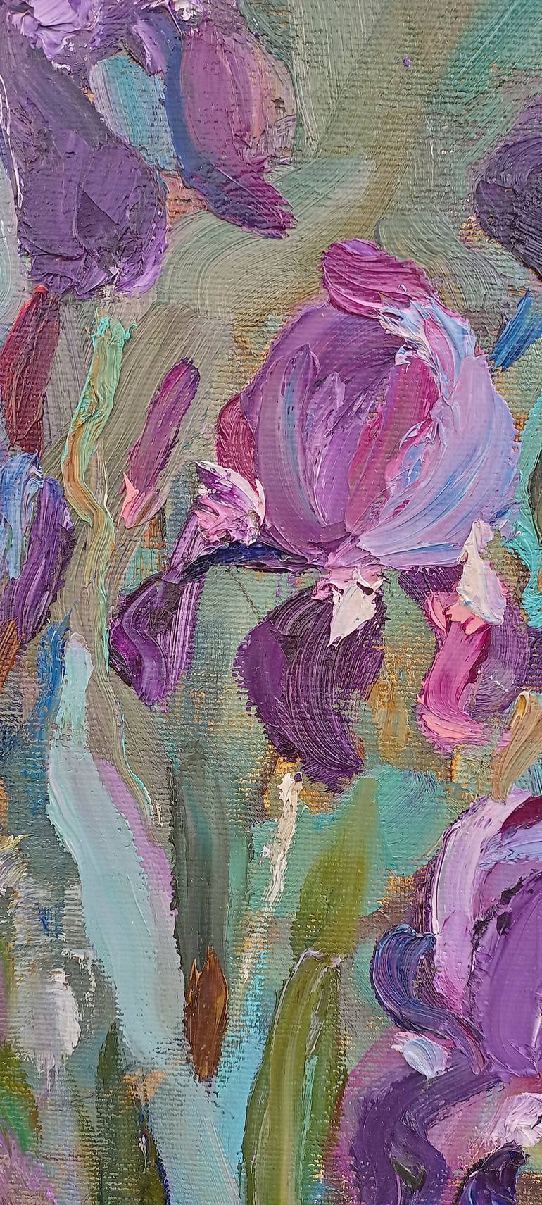Original Expressionism Floral Painting by Olena Mishyna