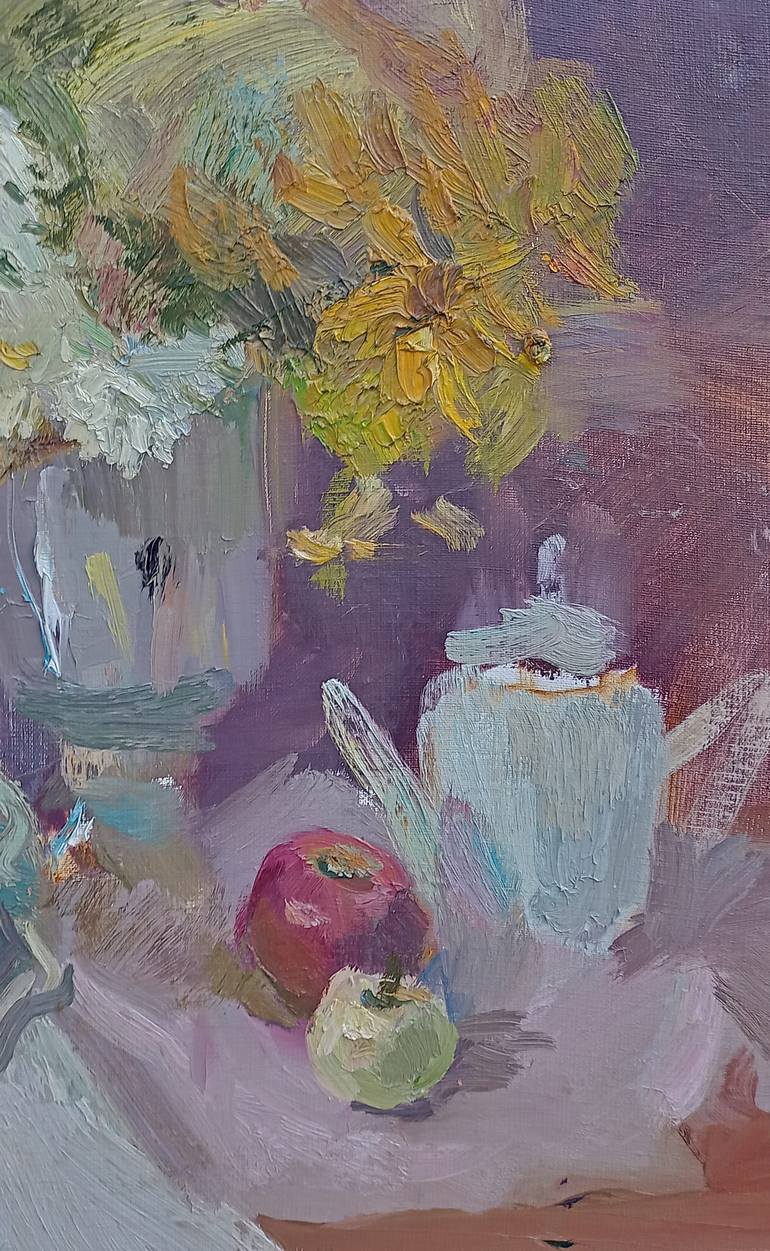Original Expressionism Still Life Painting by Olena Mishyna