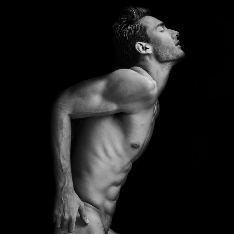 black and white, nude art, handsome, man, men, naked, nude, Photography, Sp...