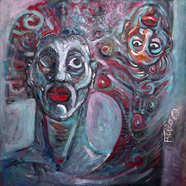 Original Expressionism Portrait Paintings by Filomela Bucur