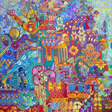 Original Geometric Architecture Paintings by Dorota Szpil