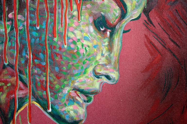 Original Abstract Expressionism Women Painting by Dorota Szpil