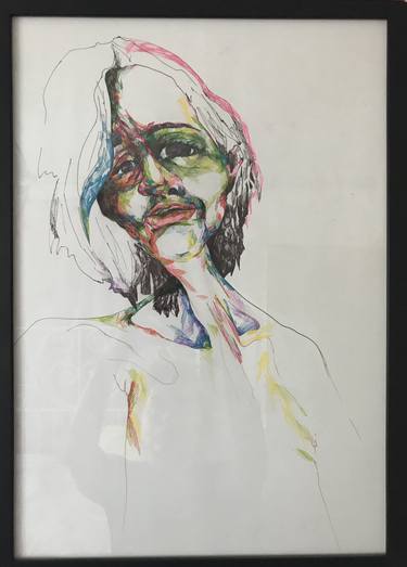 Print of Expressionism Portrait Drawings by Ana Golovic