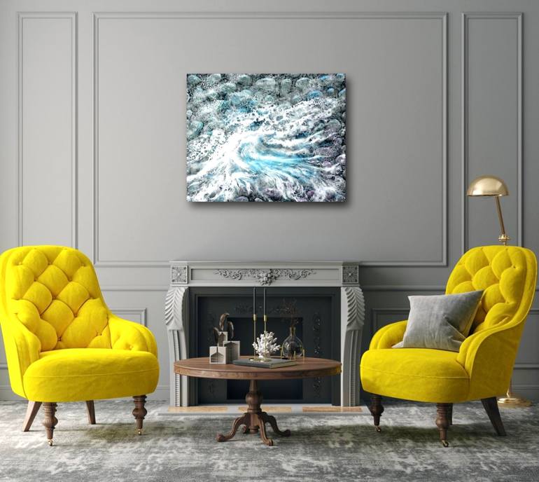 Original Abstract Water Painting by Vik Schroeder