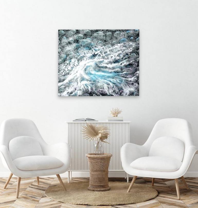 Original Abstract Water Painting by Vik Schroeder