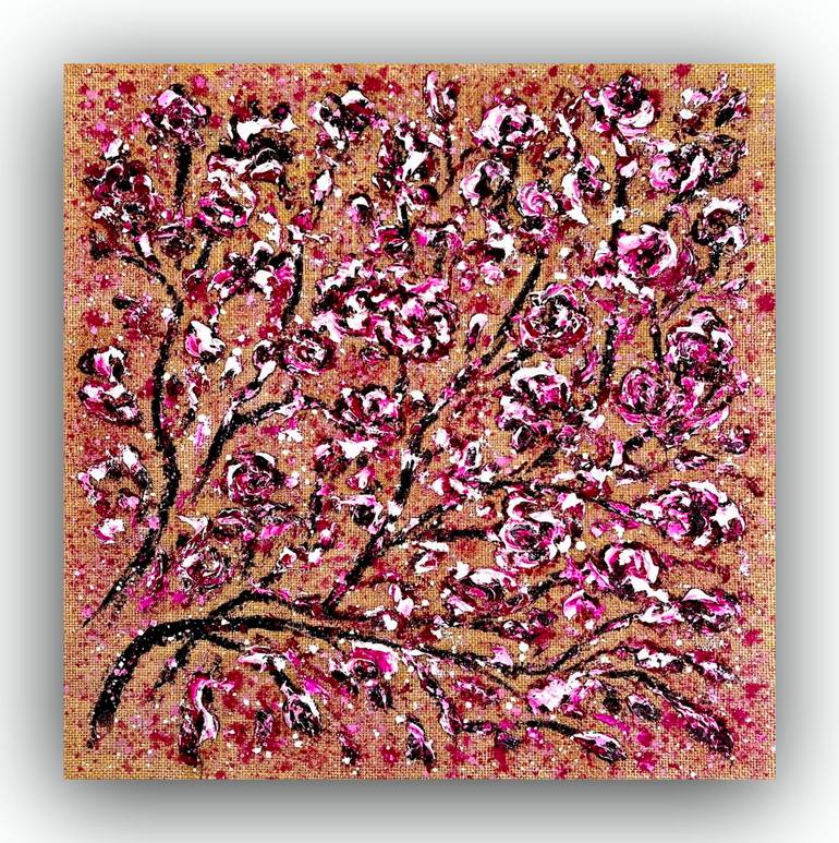 Original Abstract Botanic Painting by Vik Schroeder