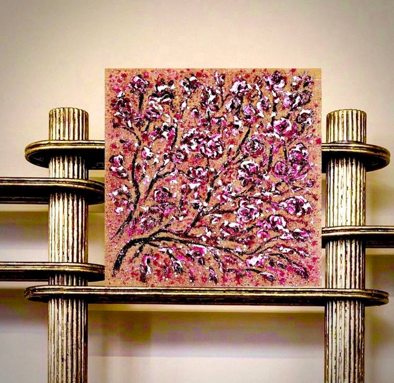 Original Abstract Botanic Painting by Vik Schroeder