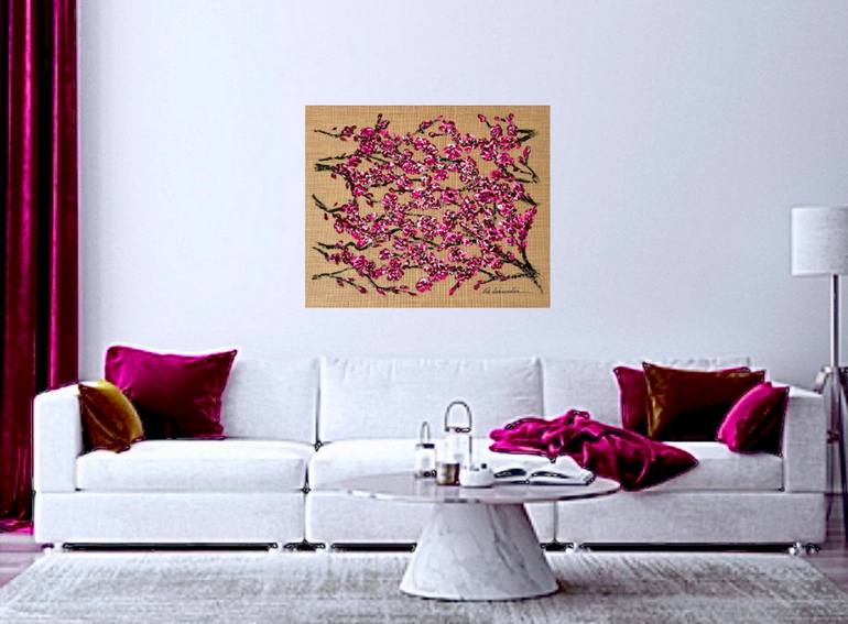 Original Abstract Expressionism Floral Painting by Vik Schroeder