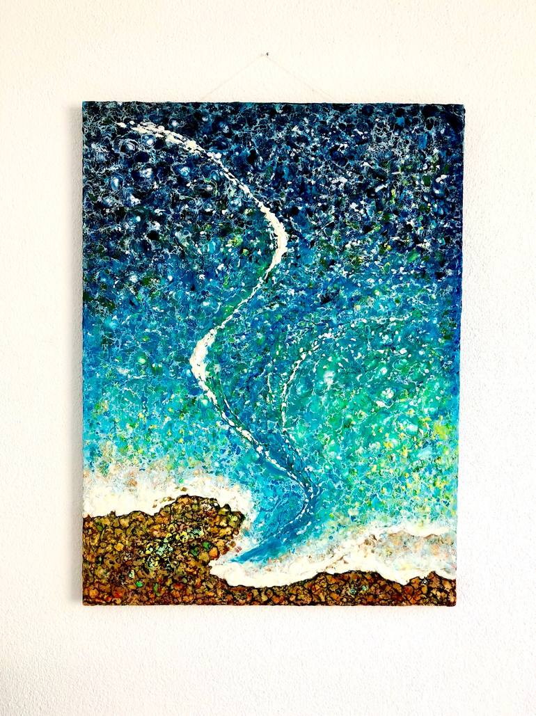 Original Abstract Water Painting by Vik Schroeder