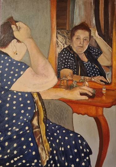 Print of Realism Women Paintings by Idrak Amirli