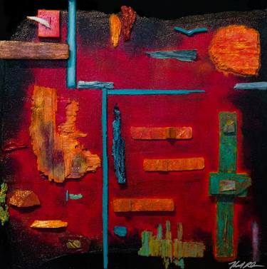 Original Expressionism Abstract Collage by Keith Klabon