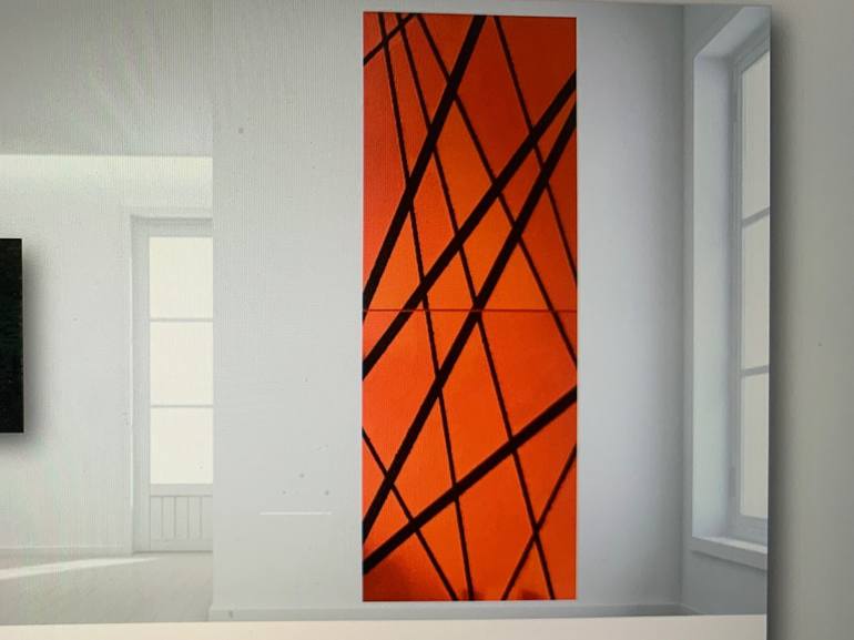 Original Abstract Expressionism Geometric Painting by Viktoriya Stein