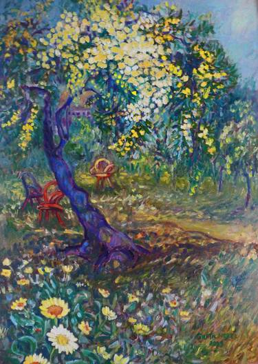 Print of Expressionism Garden Paintings by Greta Nebel