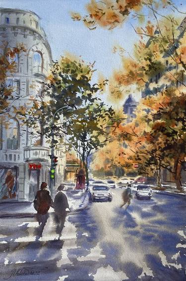 Original Cities Paintings by Nataliia Kulikovska