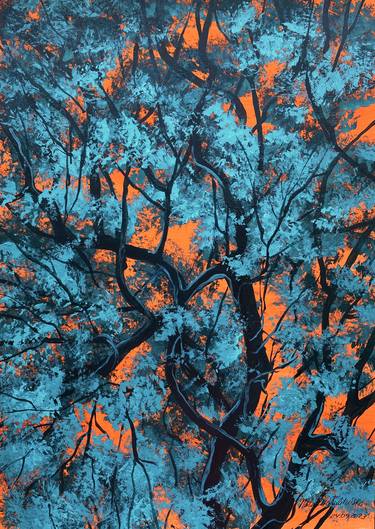 Print of Abstract Nature Paintings by Nataliia Kulikovska